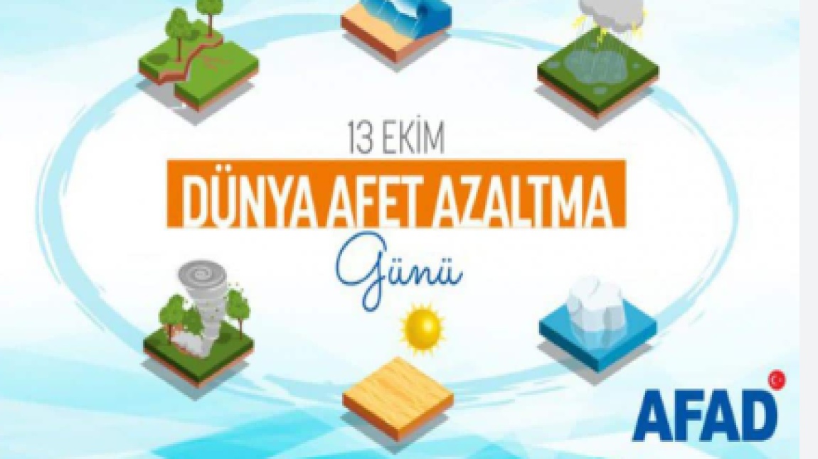 13 Ekim Dünya Afet Azaltma Günü